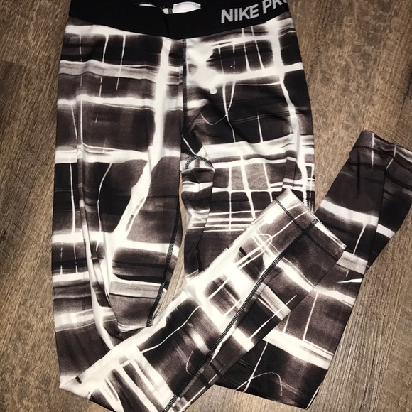 Pants - Nike pro pants - black, white & gray